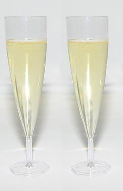 Plastic Champagne Flute 150ml Pk/10