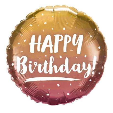 Balloon Foil 45cm Birthday Ombre