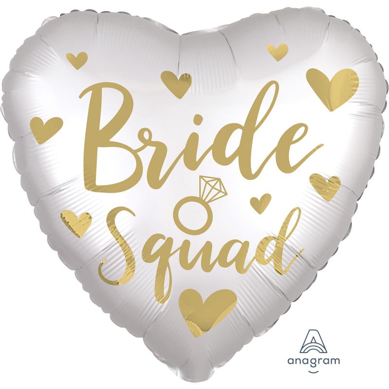 Balloon Foil 45cm Bride Squad Gold