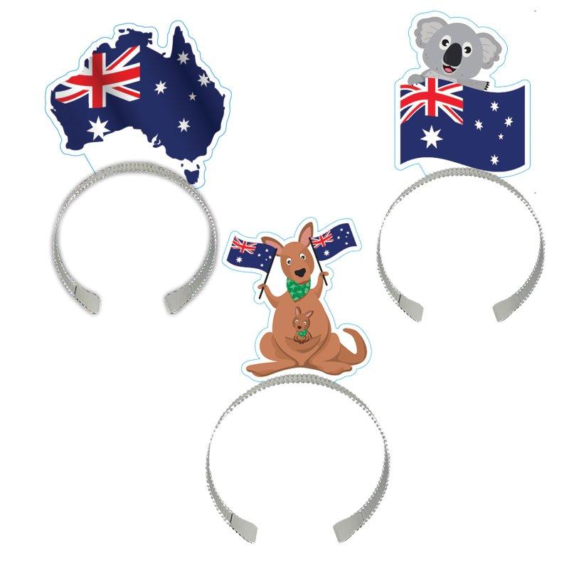 Headbands Australia Flag Designs Pk/6