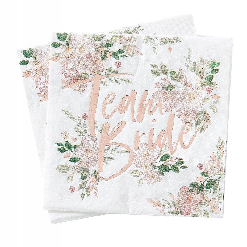Ditsy Floral Napkin Hen Party Team Bride Pk/16