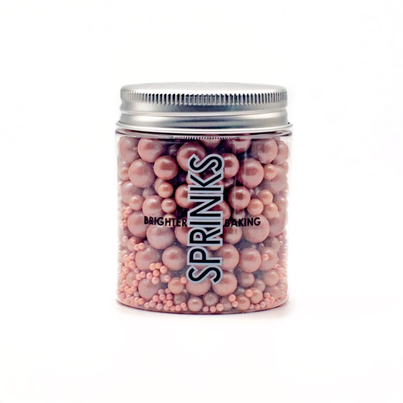 Round Ball Sprinkles Rose Gold Bubble Bubble 75g