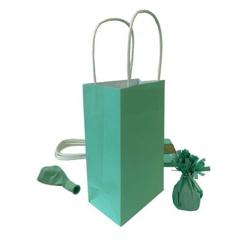 Party Loot Bag Paper Pastel Mint Green Pk/5