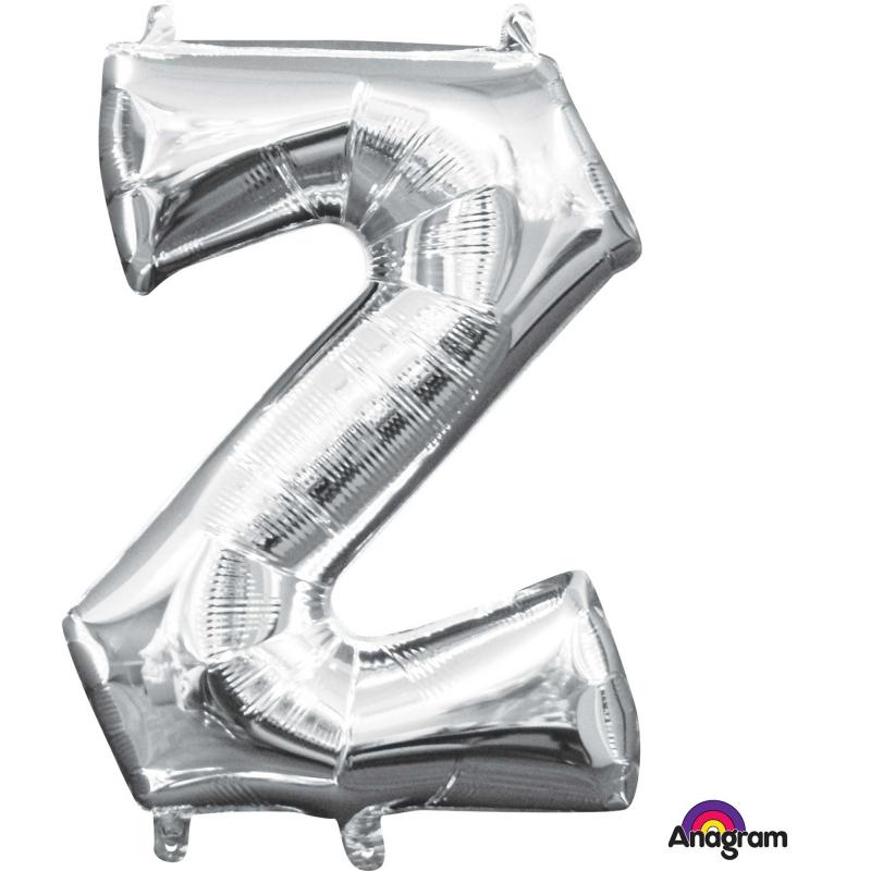 Balloon Foil Letter Z Silver 40cm