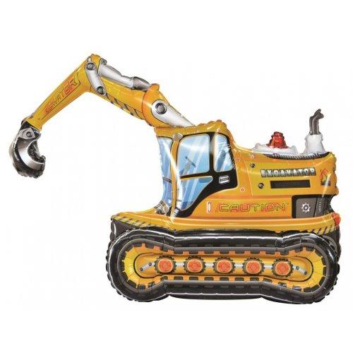 Balloon Foil Standing Airz Excavator/Construction 55cm X 89cm X 35cm