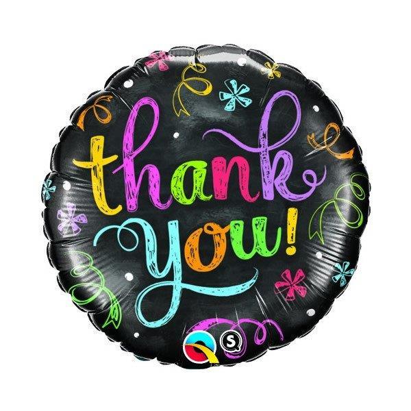 Balloon Foil 45cm Thankyou Chalkboard