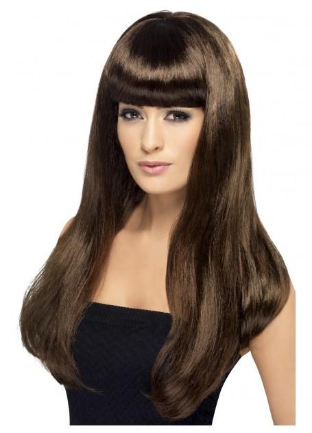 Wig Brown Long Fringe Straight Kim