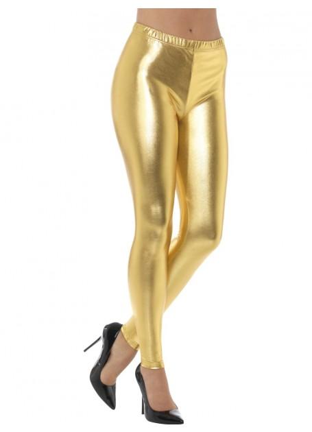 Costume 1980s Gold Leggings Large