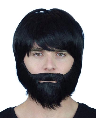 Beard Black Synthetic With Elastic - Wig Not Included