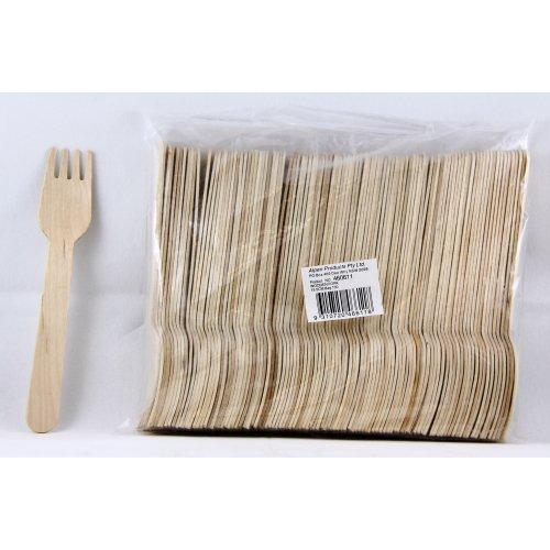 Birch Wood Eco Forks 15cm Pack Of 100 Eco Friendly