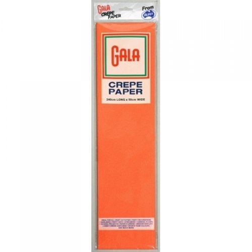 Crepe Paper Orange 245cm X 50cm