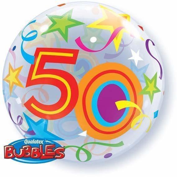Balloon Bubble 50 Brilliant Stars 56cm  Last Chance Buy