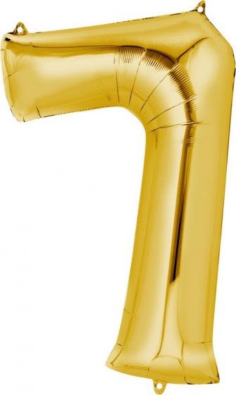 Balloon Foil Number 7 Gold 40cm