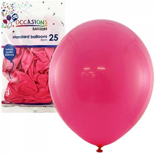Latex Balloons Pink 30cm Occasions Budget Pk/25