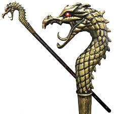 Staff Gold Dragon 112cm