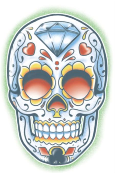 Temporary Tattoo Jugador Day Of The Dead