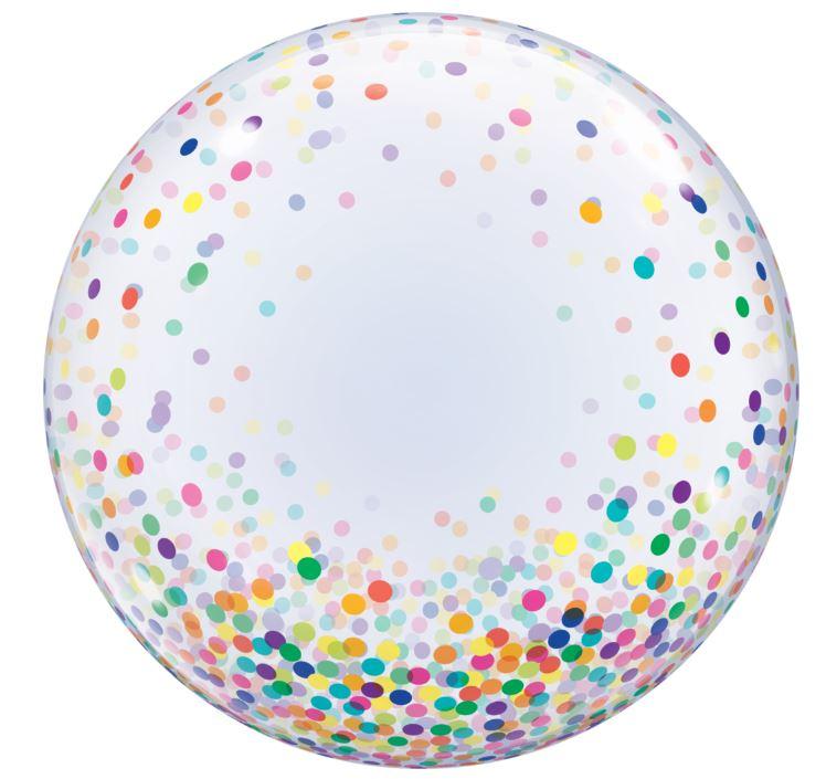 Balloon Bubble 60cm Colorful Confetti Dots