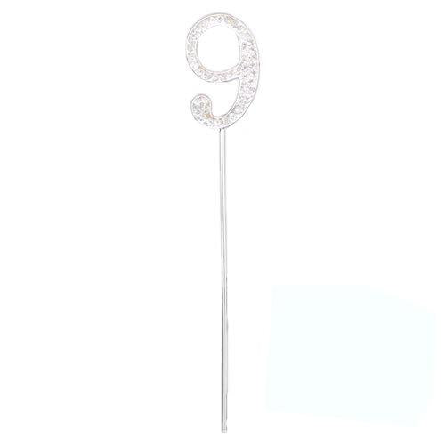 Topper 4cm Diamante Number 9