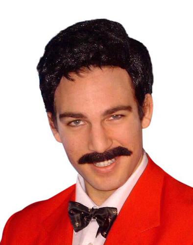 Wig 80s Game Show Host Black