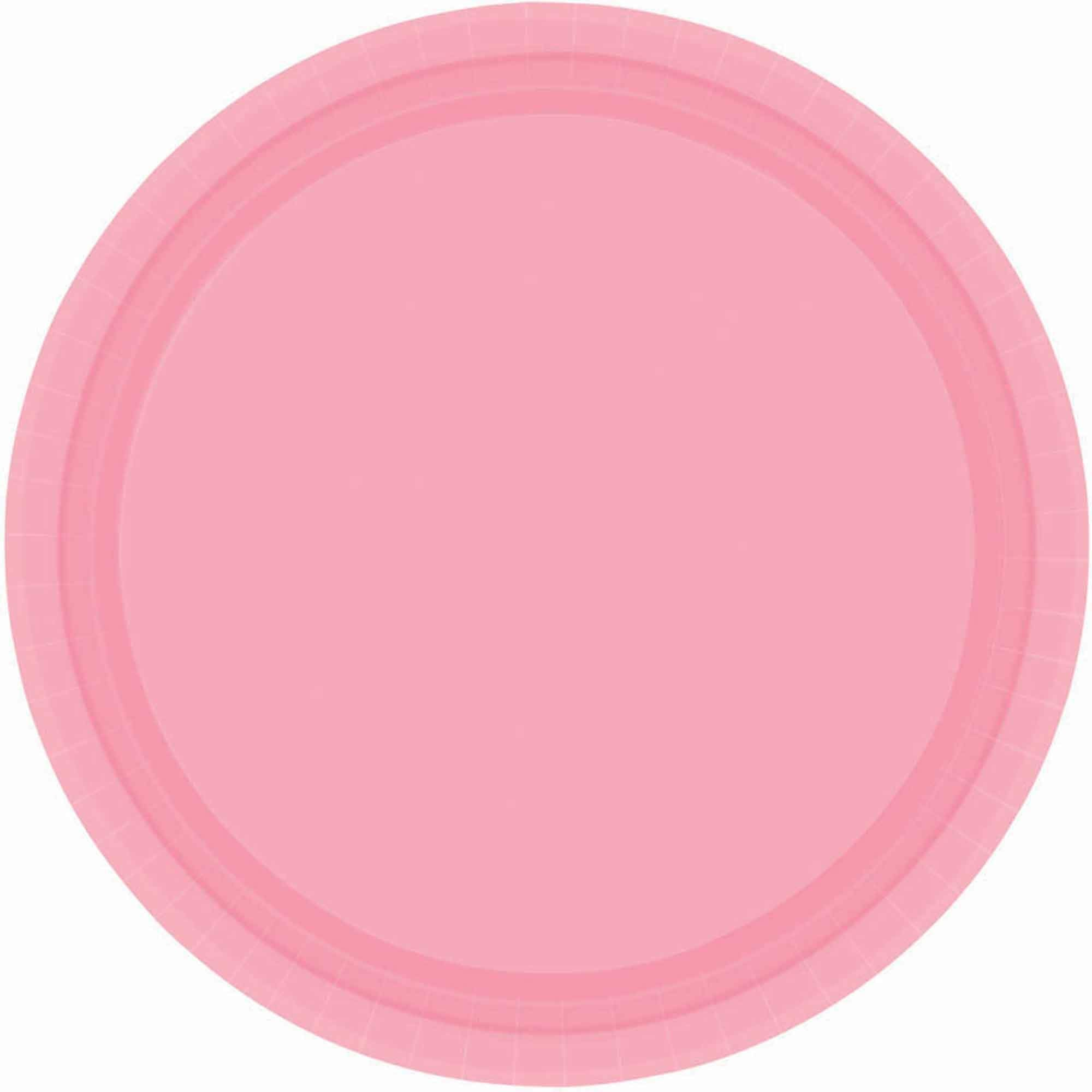 Paper Plates 23cm New Pink Round 20 Pack