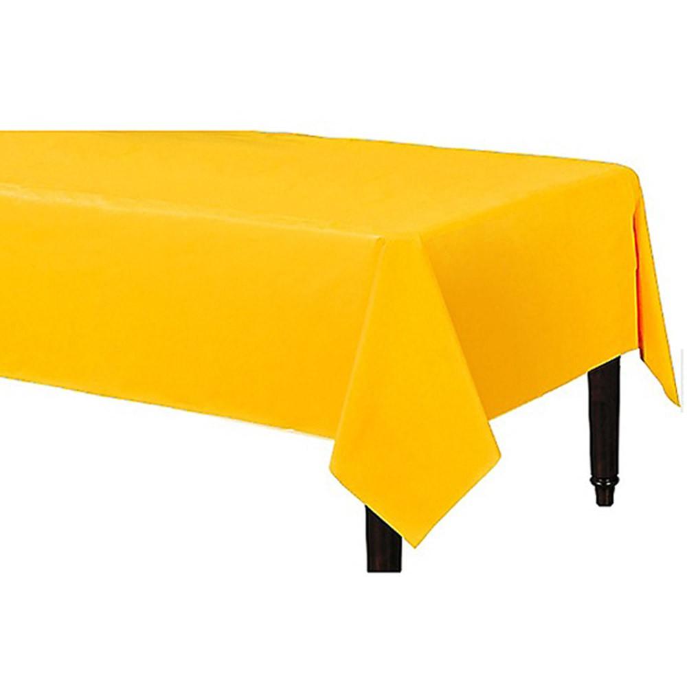 Tablecover Plastic Rectangle Yellow