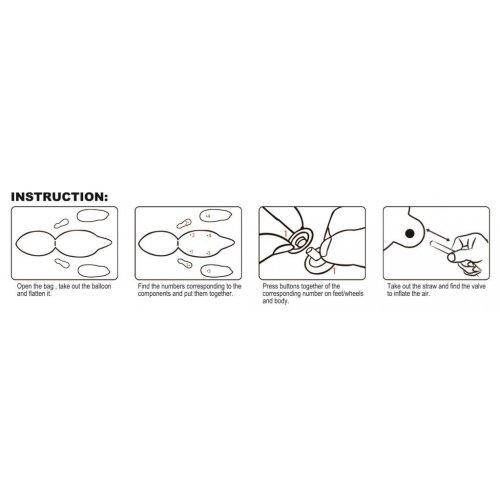 Balloon Foil Standing Airz Parasaurolophus 79cm X 72cm X 37cm Airfill Only