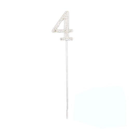 Topper 4cm Diamante Number 4