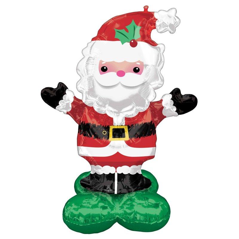 Balloon Foil Airloonz Christmas Santa 101cm X 134cm Air Fill Only