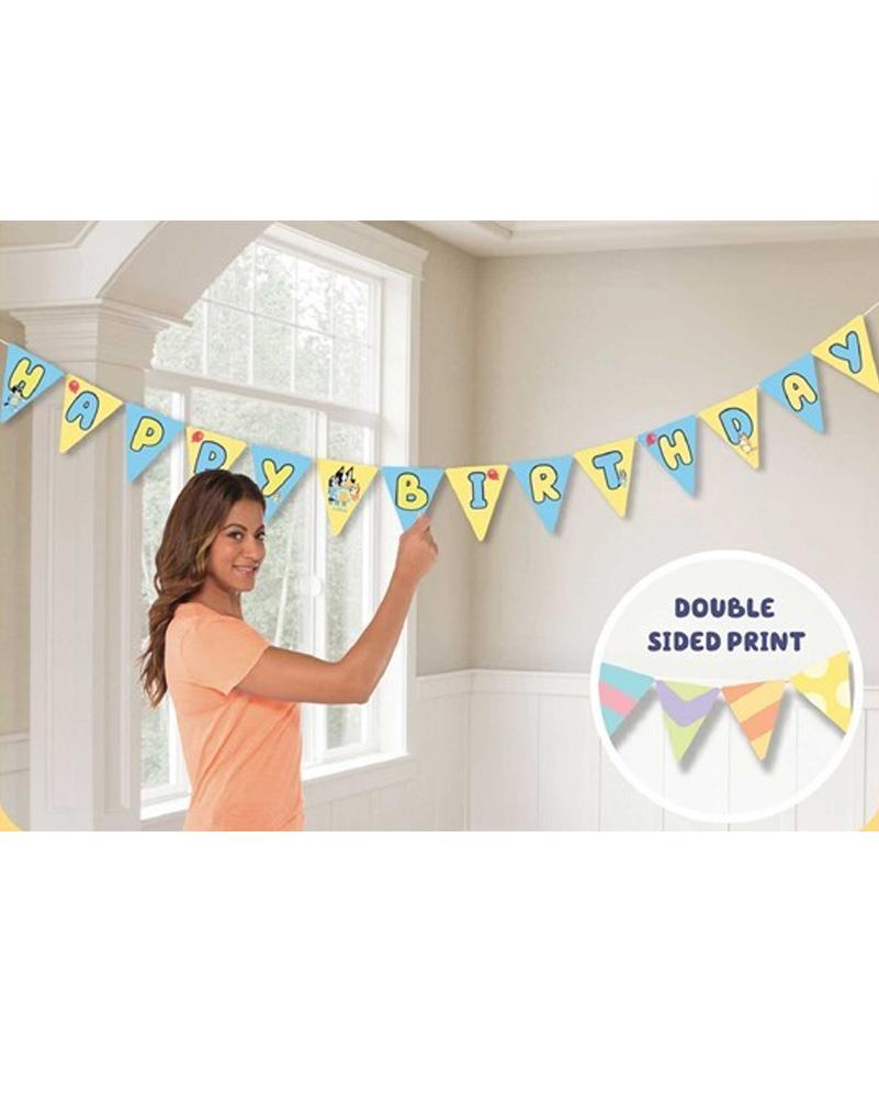 Bluey Bunting Paper Banner Double Sided 4.57m Long