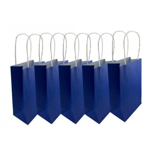 Party Loot Bag Paper Navy Blue Pk/5