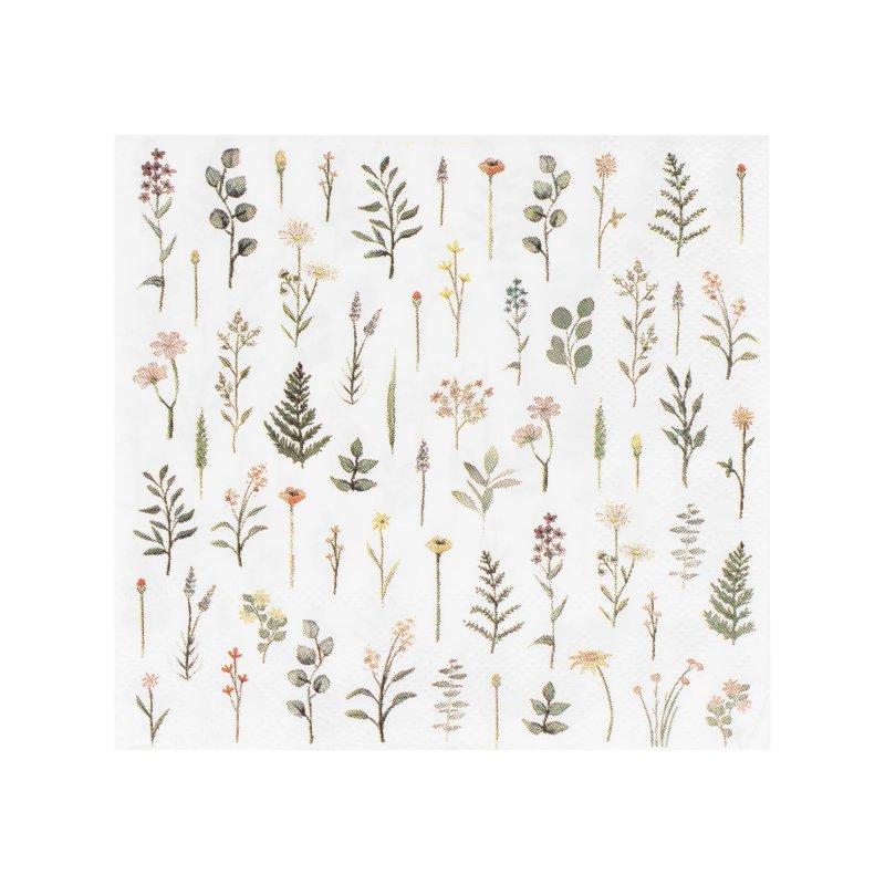 Napkins Lets Par Tea Floral Print Pk/16 12.5cm X 12.5cm