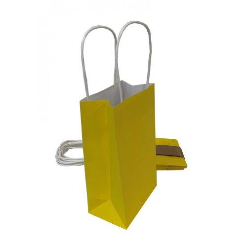 Party Loot Bag Paper Yellow Pk/5