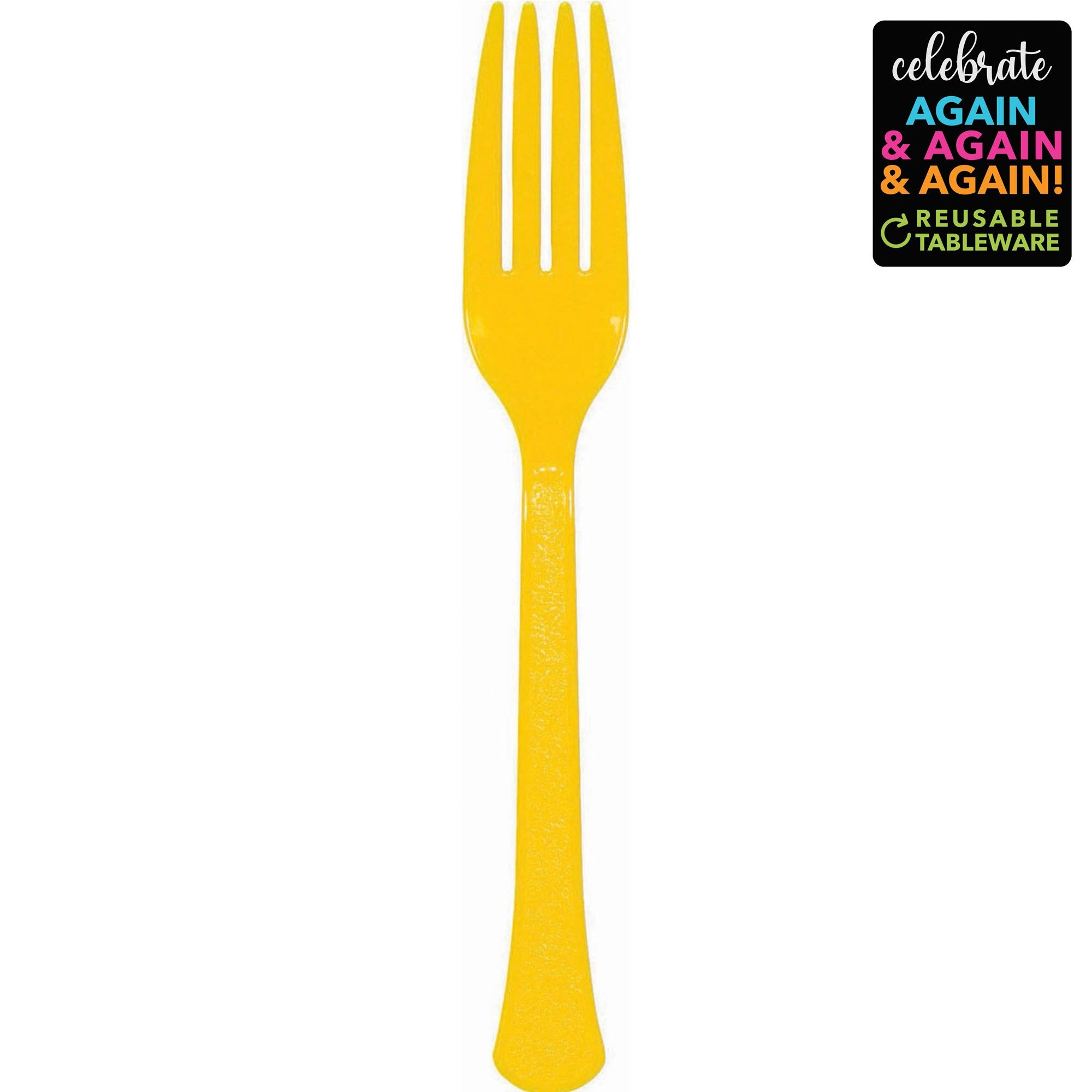 Forks Yellow Plastic Pk/20- Discontinued Line Last Chance To Buy