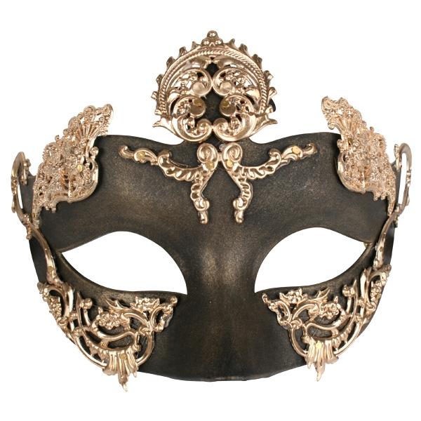 Mask Eye Isha Black W/Gold Deluxe