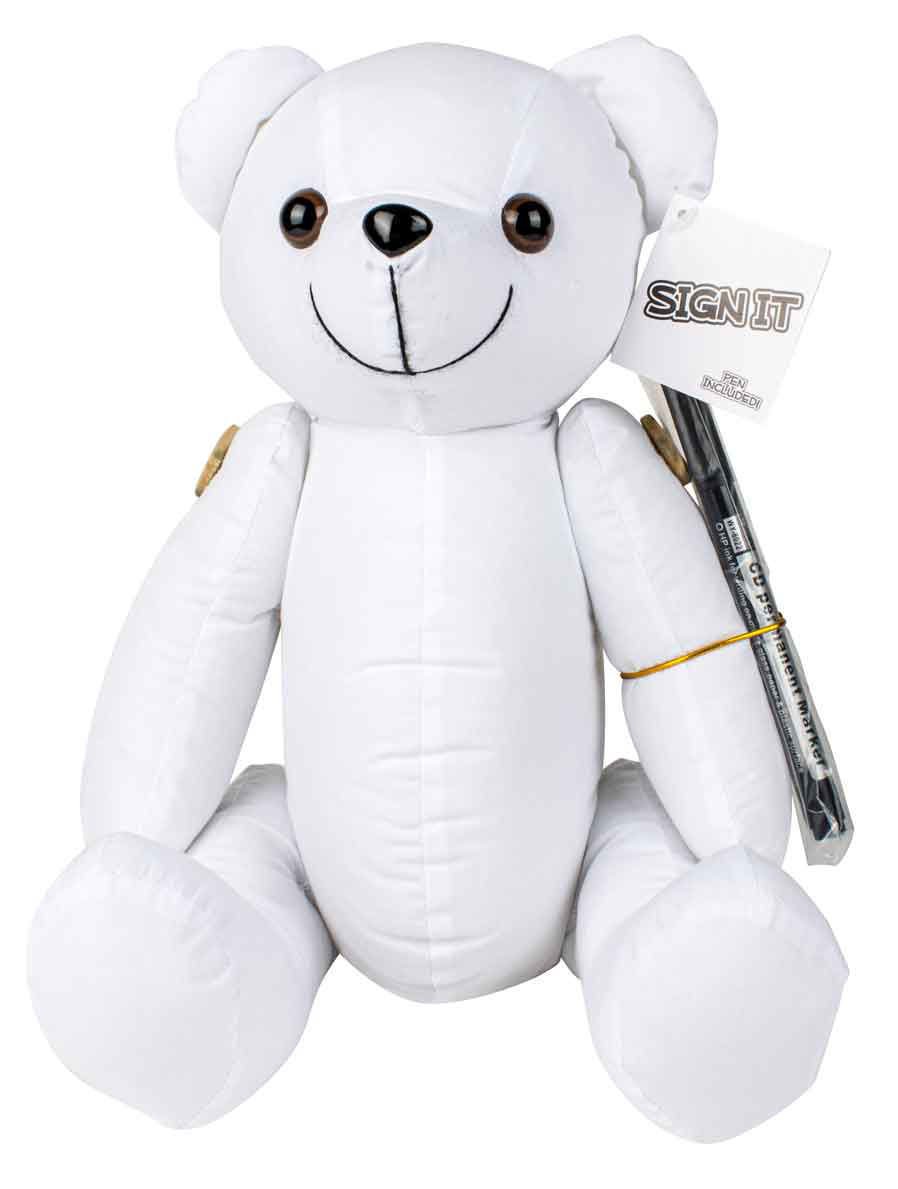 Guest Signature/Keepsake Bear 27cm With Black Texta