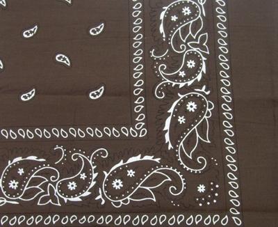 Bandana Brown Cowboy/Cowgirl 50 X 50cm Cotton