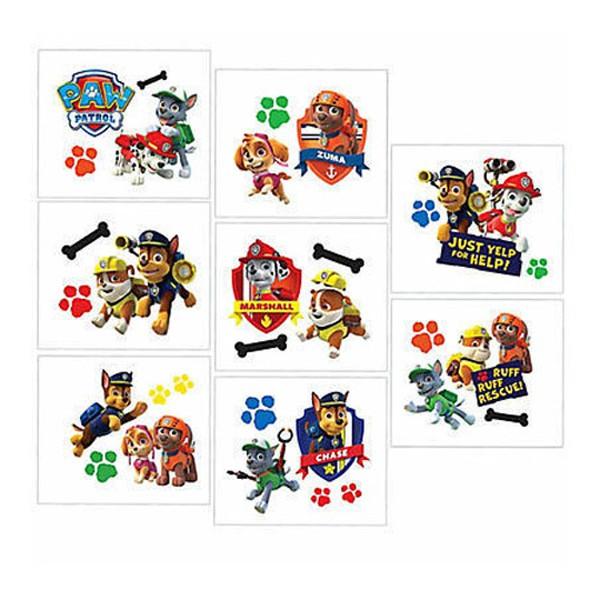 Paw Patrol Temporary Tattoos Assorted Designs