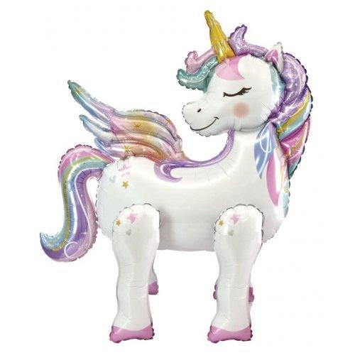 Balloon Foil Standing Airz Unicorn 66cm X 61cm X 32cm Air Fill Only