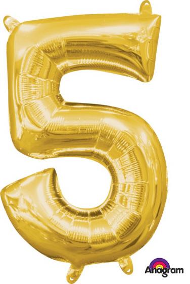 Balloon Foil Number 5 Gold 40cm