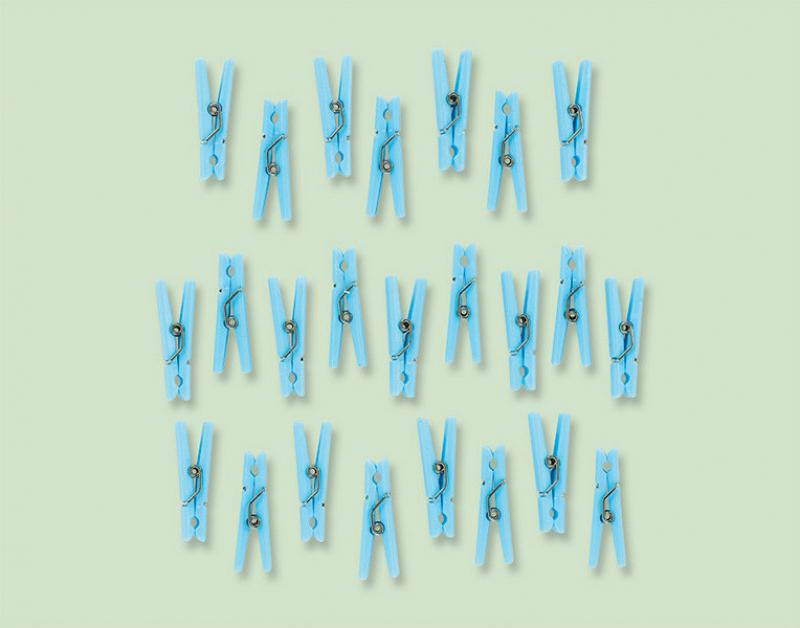Clothes Pegs Blue Pk24