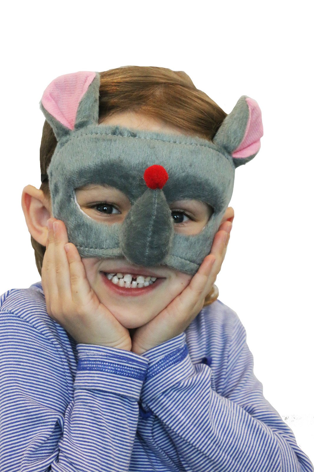 Animal Costume Mask Set Deluxe Mouse Grey