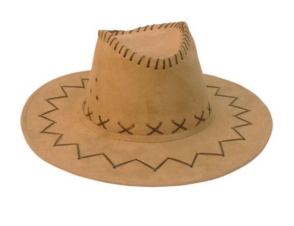 Hat Cowboy/Cowgirl Brown With Stitching