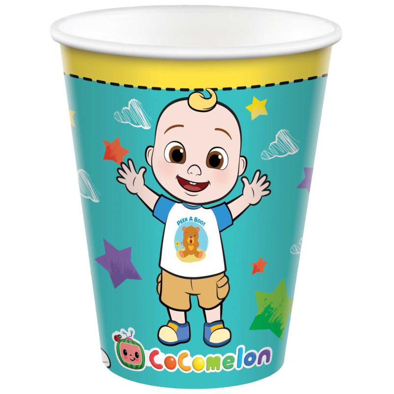 Cocomelon Paper Cups 266ml Pk/8