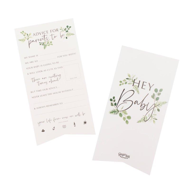 Botanical Baby Shower Advice Cards Pk/10
