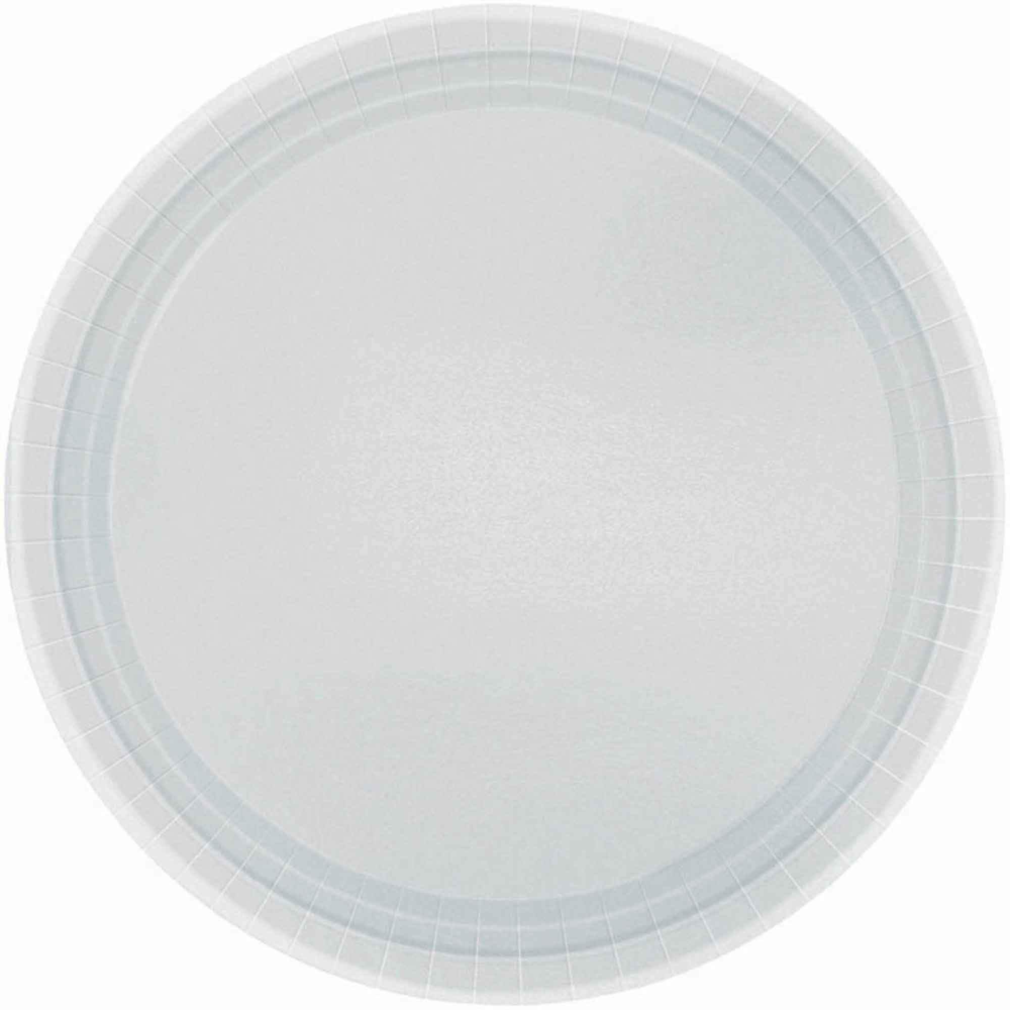 Paper Plates 23cm Silver Round 20 Pack