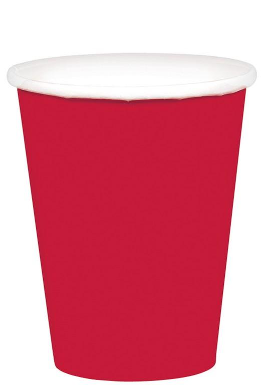 Cups 266ml Paper Apple Red 20 Pack