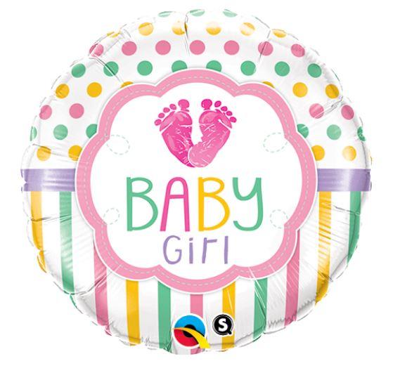 Balloon Foil 45cm Baby Girl Love