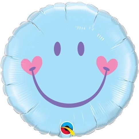 Balloon Foil 45cm Blue Sweet Smile