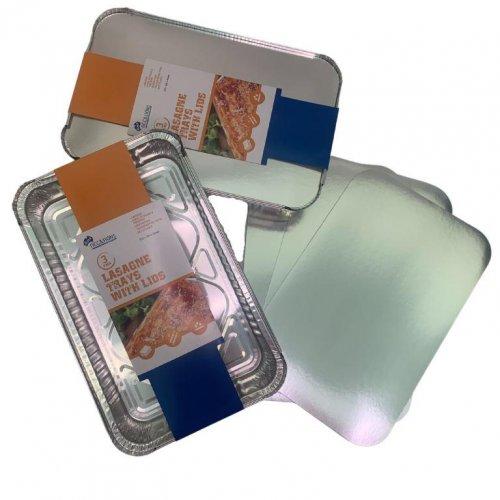 Foil Lasagne Tray And Lid Pk/3 - 315 X 204 X 42mm