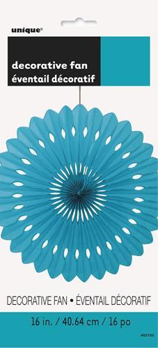 Fan Decorative Caribbean Teal 40cm